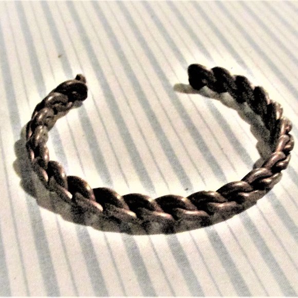 Twisted Copper on Copper Cuff Bracelet - Picture 1 of 3